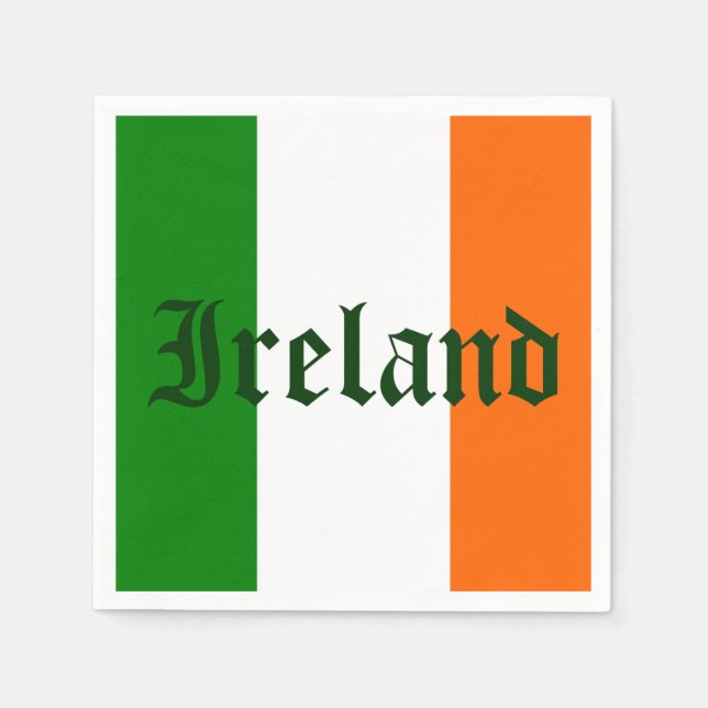 Servilleta De Papel Bandera de Irlanda (Anverso)