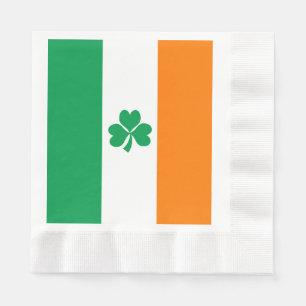 Servilleta De Papel Bandera de Irlanda Shamrock