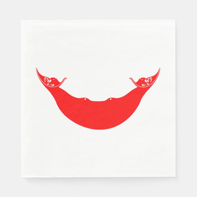 Servilleta De Papel Bandera de Isla de Pascua (Anverso)