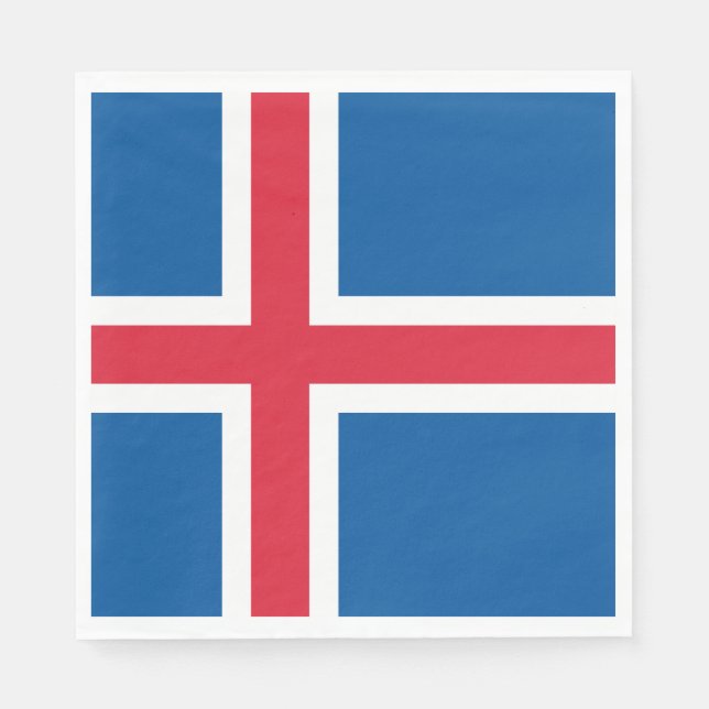 Servilleta De Papel Bandera de Islandia (Anverso)