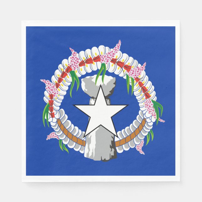 Servilleta De Papel Bandera de Islas Marianas del Norte (Anverso)