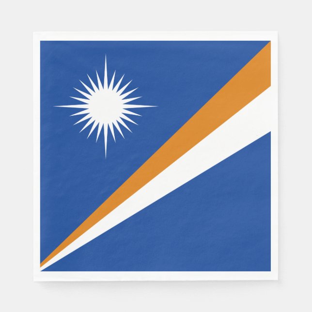 Servilleta De Papel Bandera de Islas Marshall (Anverso)