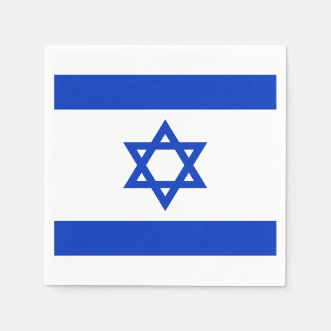 Servilleta De Papel Bandera de Israel (Anverso)