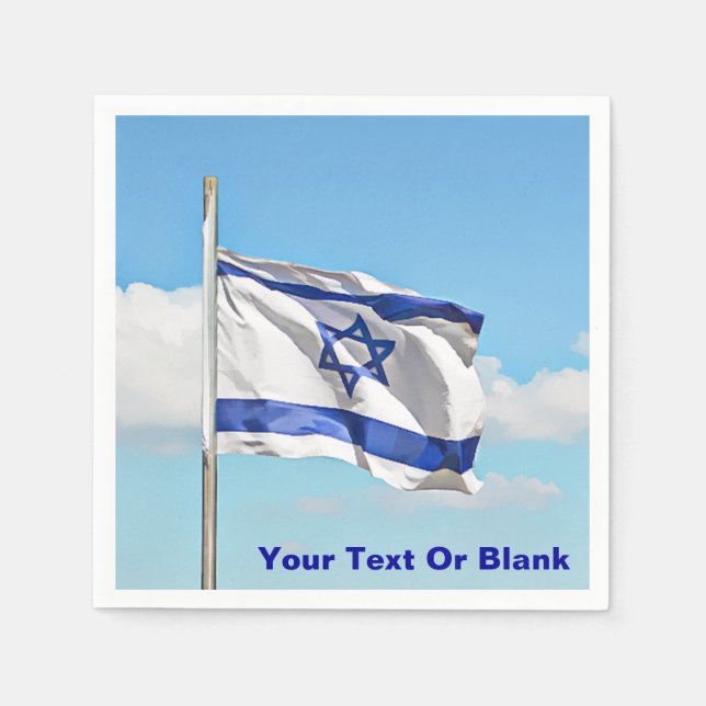 Servilleta De Papel Bandera De Israel (Anverso)
