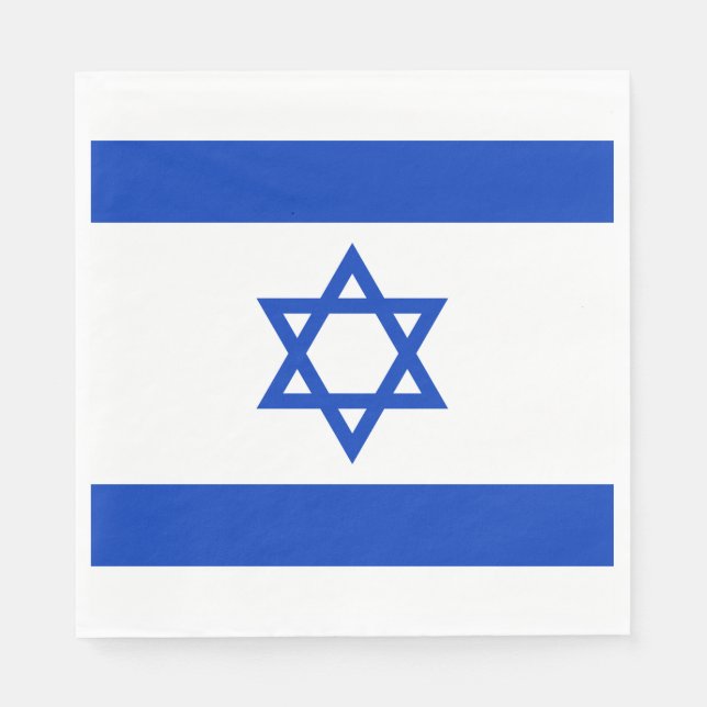 Servilleta De Papel Bandera de Israel (Anverso)