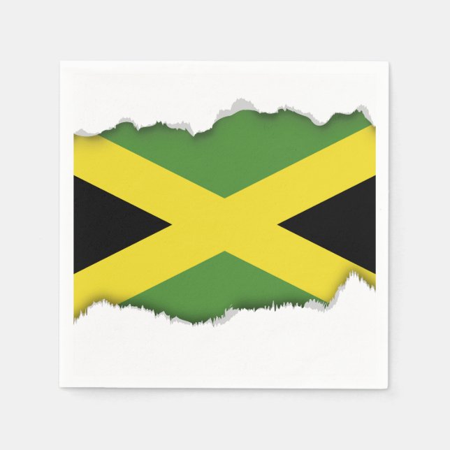 Servilleta De Papel Bandera de Jamaica (Anverso)