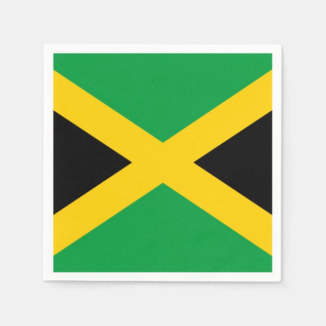 Servilleta De Papel Bandera de Jamaica (Anverso)