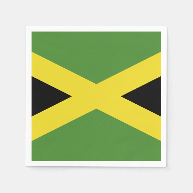 Servilleta De Papel Bandera de Jamaica (Anverso)