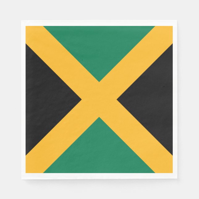 Servilleta De Papel Bandera de Jamaica (Anverso)