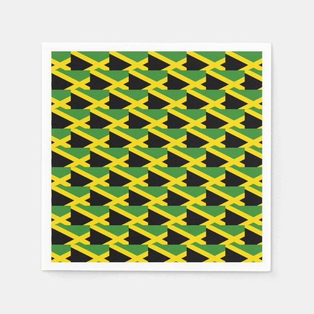 Servilleta De Papel Bandera de Jamaica elegante (Anverso)