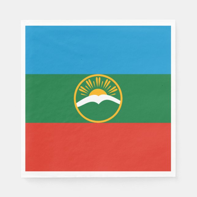 Servilleta De Papel Bandera de Karachay Cherkessia (Anverso)