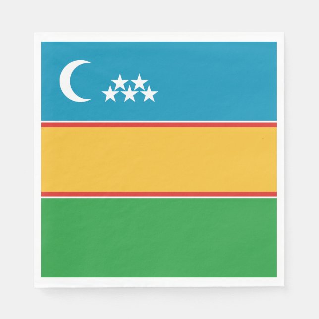 Servilleta De Papel Bandera de Karakalpakistán (Anverso)
