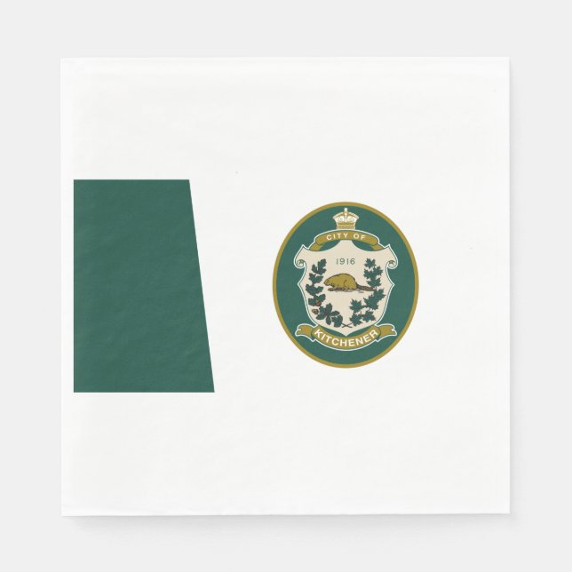Servilleta De Papel Bandera de Kitchener (Ontario, Canadá) (Anverso)