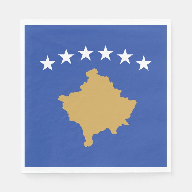 Servilleta De Papel Bandera de Kosovo (Anverso)