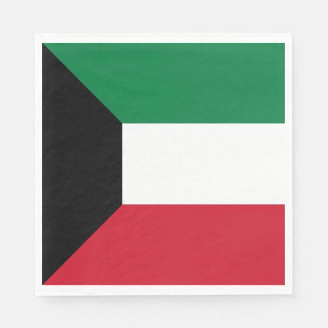 Servilleta De Papel Bandera de Kuwait (Anverso)