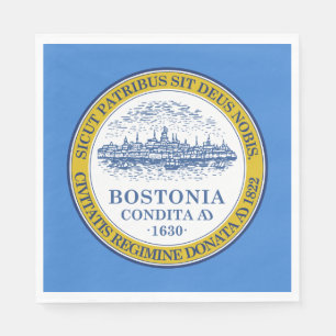 Servilleta De Papel Bandera de la ciudad de Boston (Massachusetts)