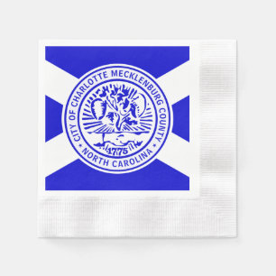Servilleta De Papel Bandera de la ciudad de Charlotte