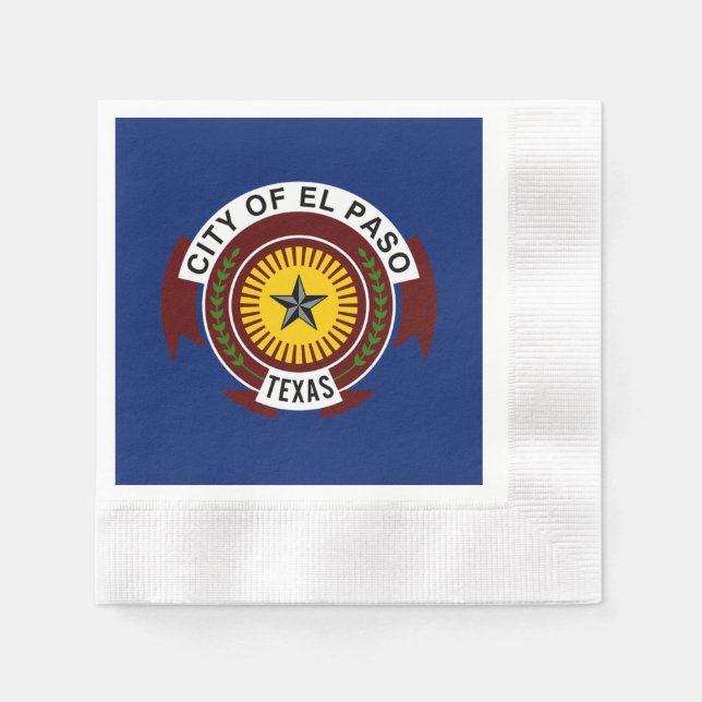 Servilleta De Papel Bandera de la ciudad de El Paso (Anverso)