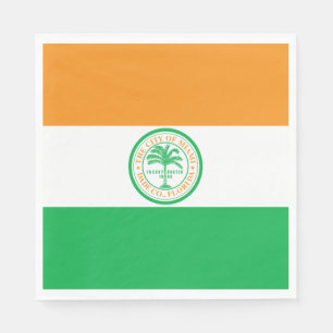 Servilleta De Papel Bandera de la Ciudad de Miami (Florida)