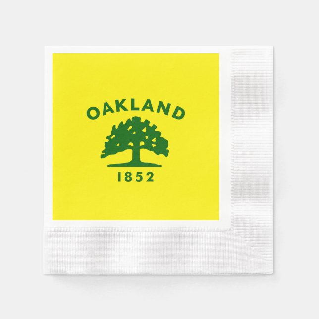 Servilleta De Papel Bandera de la ciudad de Oakland (Anverso)