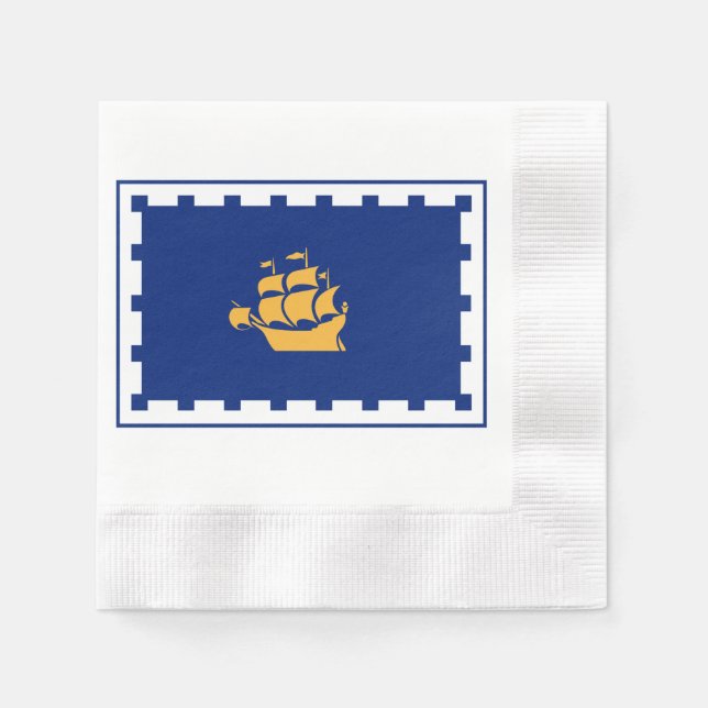 Servilleta De Papel Bandera de la ciudad de Quebec (Anverso)