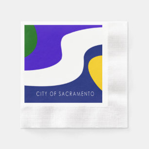 Servilleta De Papel Bandera de la ciudad de Sacramento
