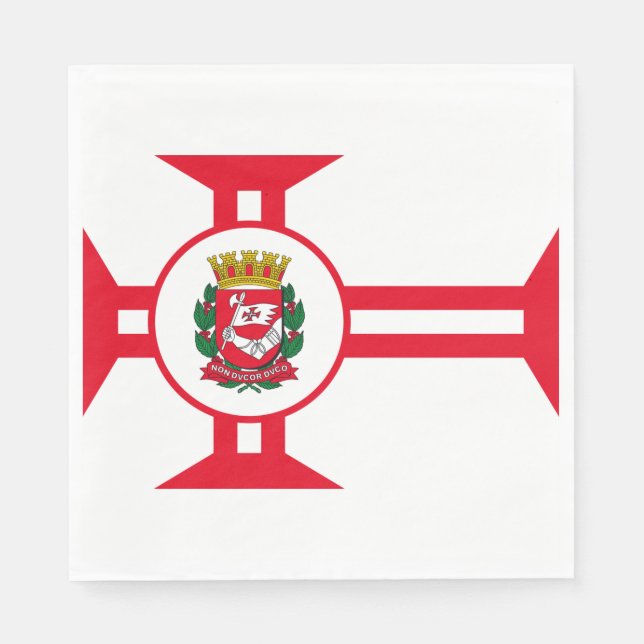 Servilleta De Papel Bandera de la ciudad de São Paulo (Anverso)