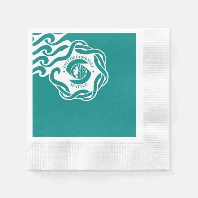 Servilleta De Papel Bandera de la ciudad de Seattle (Anverso)
