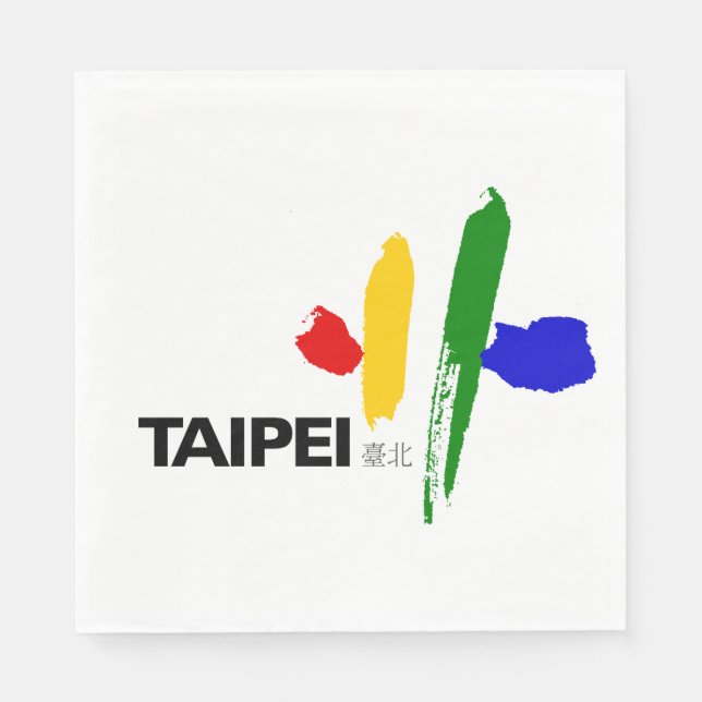 Servilleta De Papel Bandera de la ciudad de Taipei (Taiwán) (Anverso)