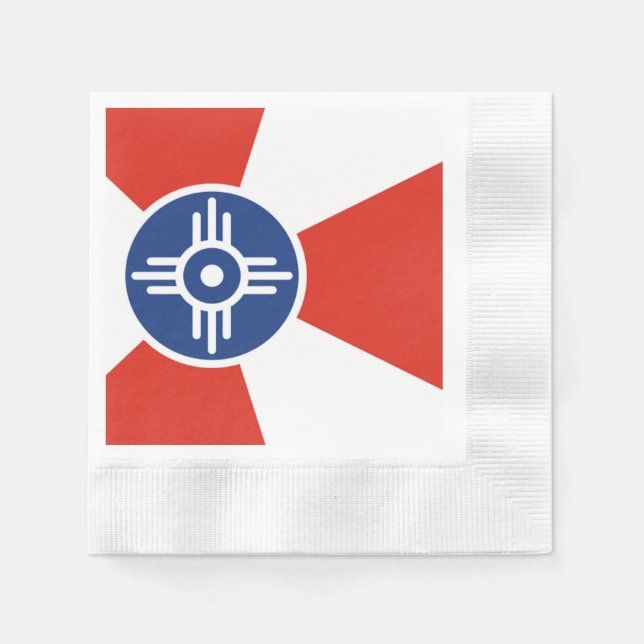 Servilleta De Papel Bandera de la ciudad de Wichita (Anverso)