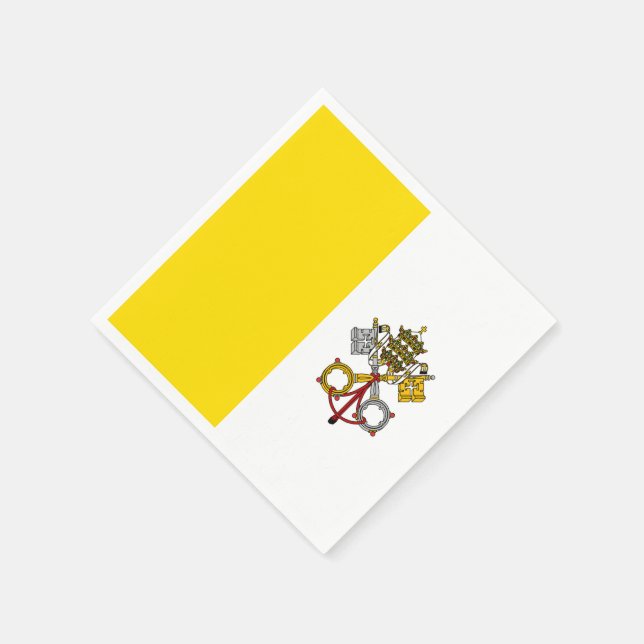 Servilleta De Papel Bandera de la Ciudad del Vaticano (Borde)