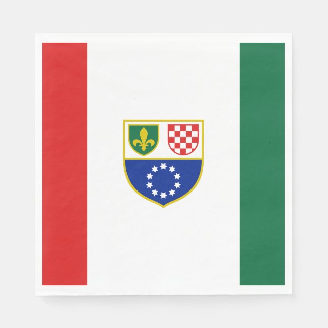 Servilleta De Papel Bandera de la Federación de Bosnia y Herzegovina (Anverso)