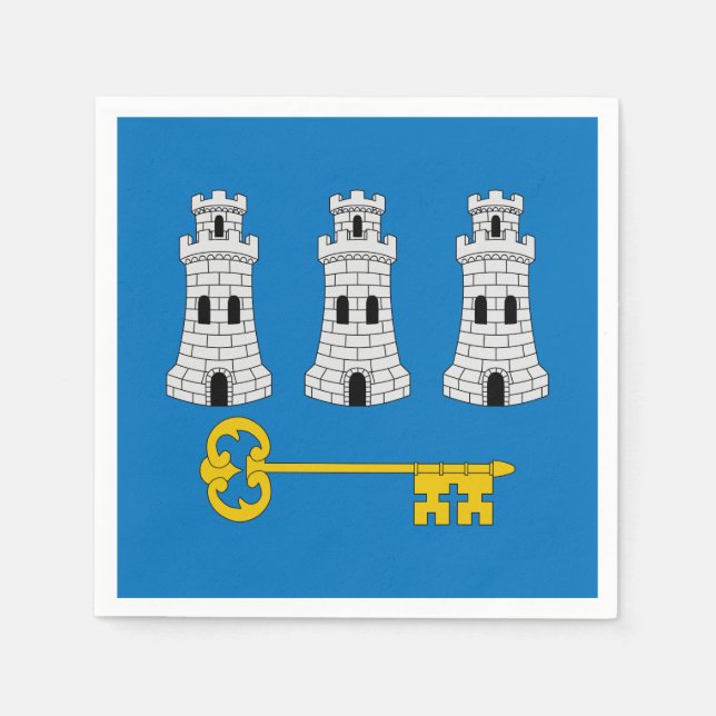 Servilleta De Papel Bandera de La Habana, servilletas de Cuba (Anverso)