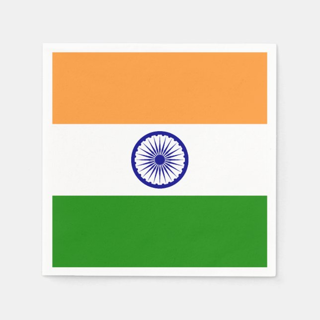 Servilleta De Papel Bandera de la India (Anverso)