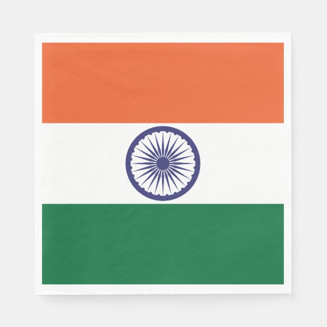 Servilleta De Papel Bandera de la India (Anverso)