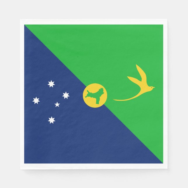 Servilleta De Papel Bandera de la isla de los navidades (Anverso)