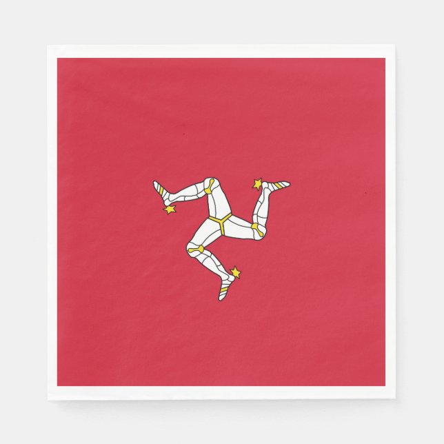 Servilleta De Papel Bandera de la Isla de Man (Anverso)