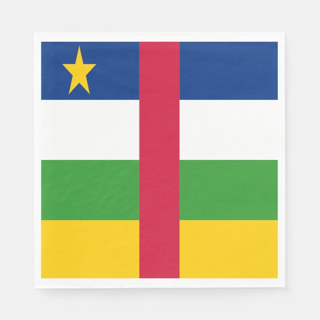 Servilleta De Papel Bandera de la República Centroafricana (Anverso)
