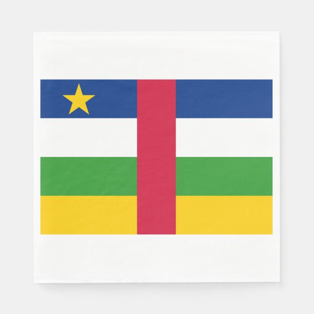 Servilleta De Papel Bandera de la República Centroafricana (Anverso)