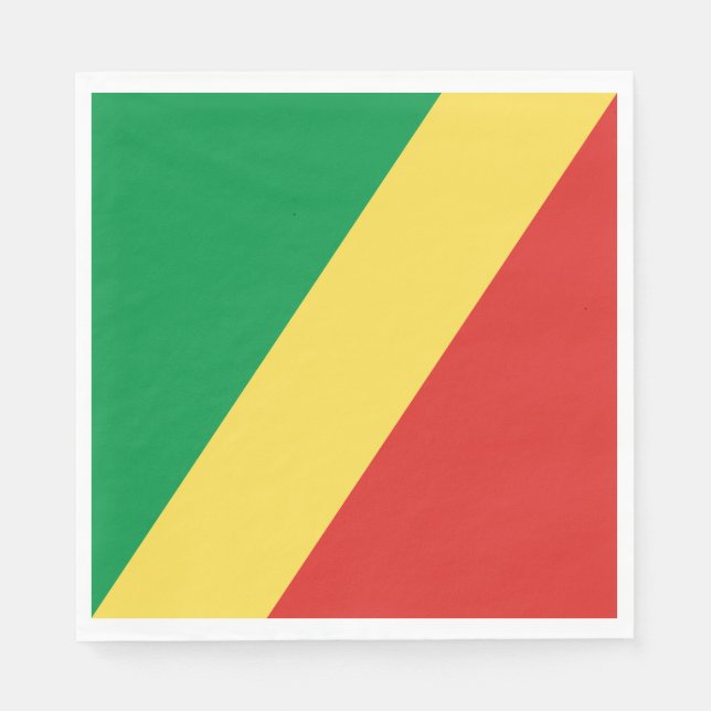 Servilleta De Papel Bandera de la República del Congo (Anverso)