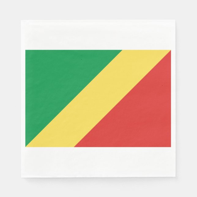 Servilleta De Papel Bandera de la República del Congo (Anverso)