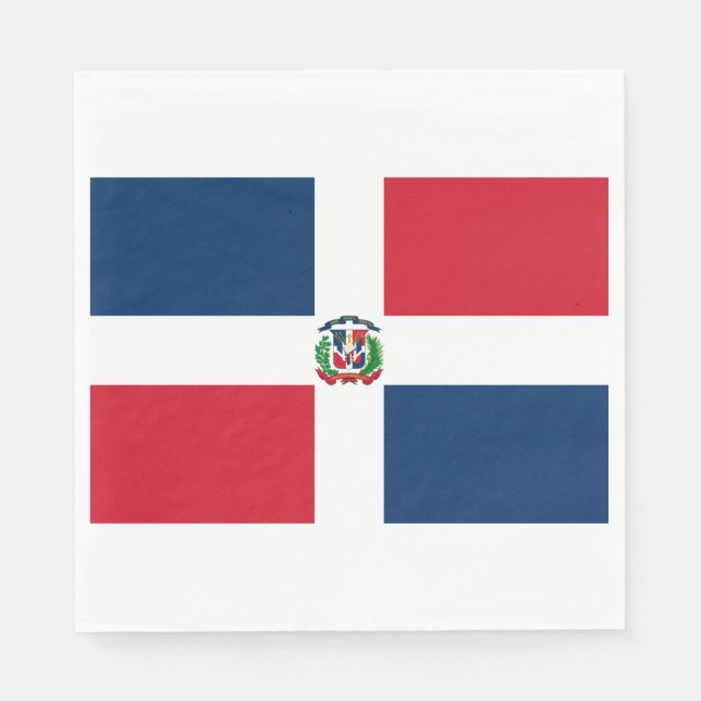 Servilleta De Papel Bandera de la República Dominicana (Anverso)