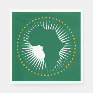 Servilleta De Papel Bandera de la Unión Africana (África) (Panáfrica)