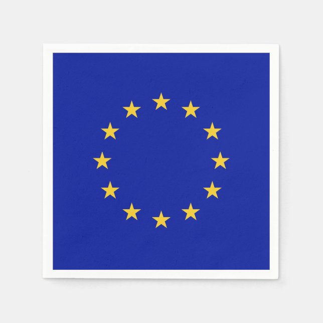 Servilleta De Papel Bandera de la Unión Europea (Anverso)