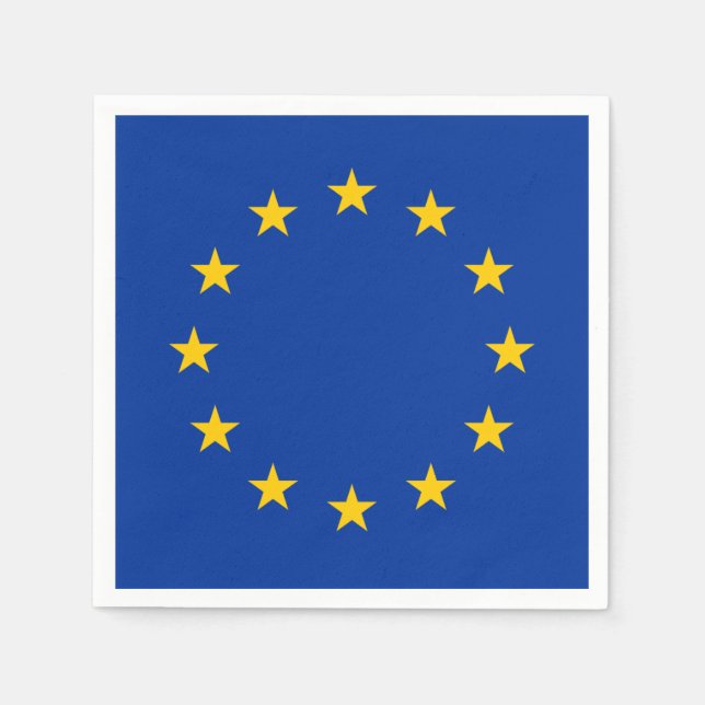 Servilleta De Papel Bandera de la Unión Europea (UE) (Europa) (Anverso)