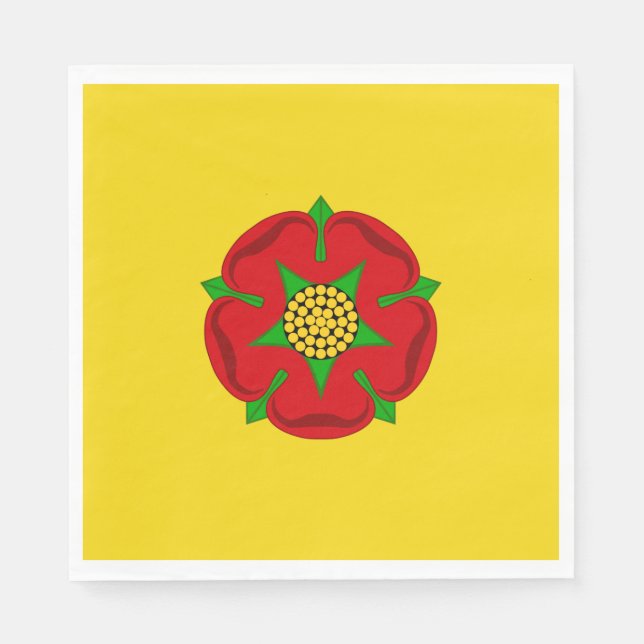 Servilleta De Papel Bandera de Lancashire (Anverso)