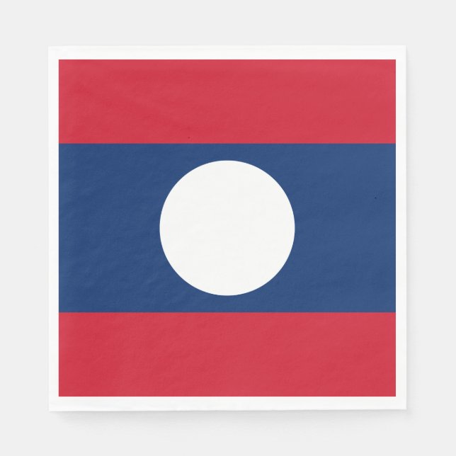 Servilleta De Papel Bandera de Laos (Anverso)
