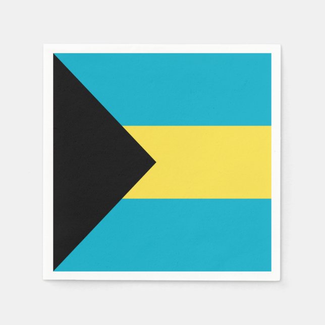 Servilleta De Papel Bandera de las Bahamas (Anverso)
