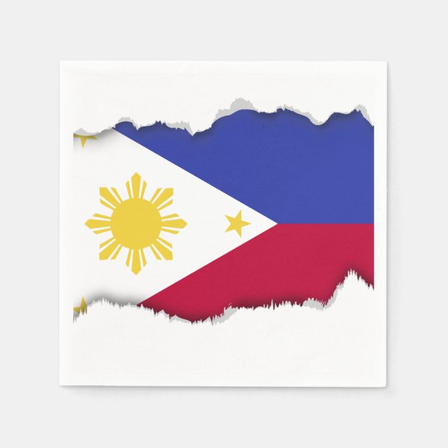 Servilleta De Papel Bandera de las Filipinas (Anverso)