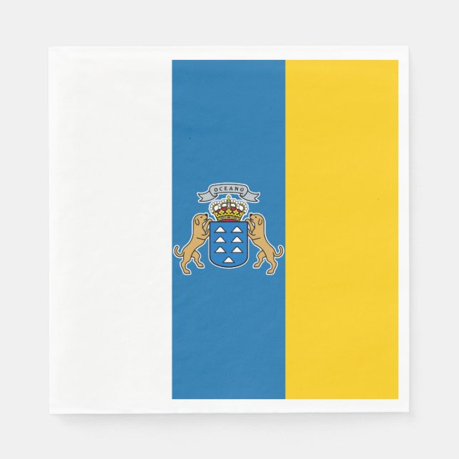 Servilleta De Papel Bandera de las Islas Canarias (Canarias) (Canarias (Anverso)